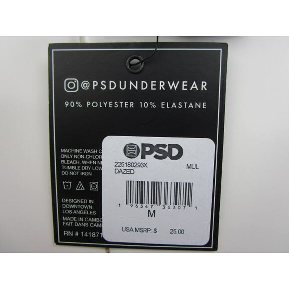 PSD Dazed Men's Medium Underwear Boxer Briefs Mushroom Smiley Face - Picture 3 of 3